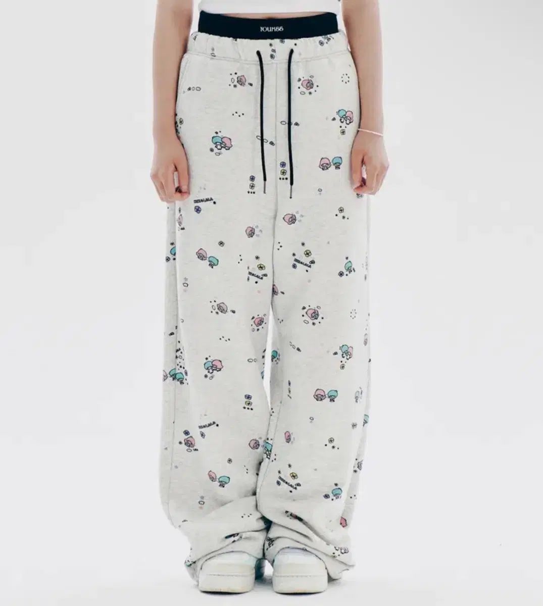 ユーヒー リートル ツイン スター レイヤード グラフィック パータン パンツ オートミール カラー