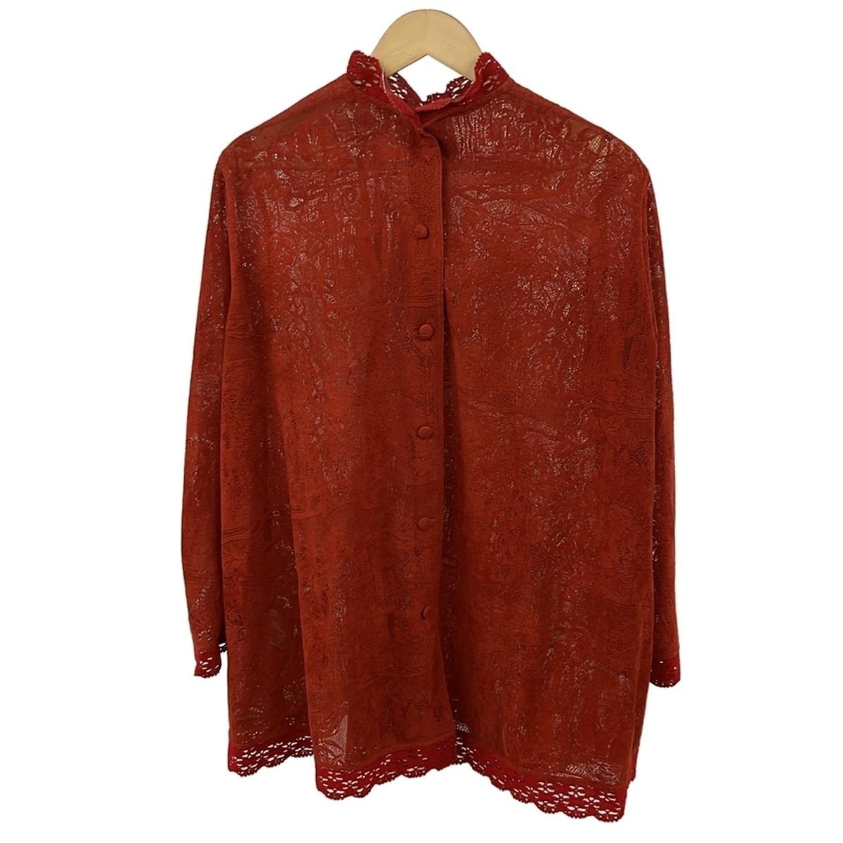 TOKUKO 1 er VOL トクコ プルミエヴォル 長袖シャツブラウス サイズ6 M レディース ボルドー