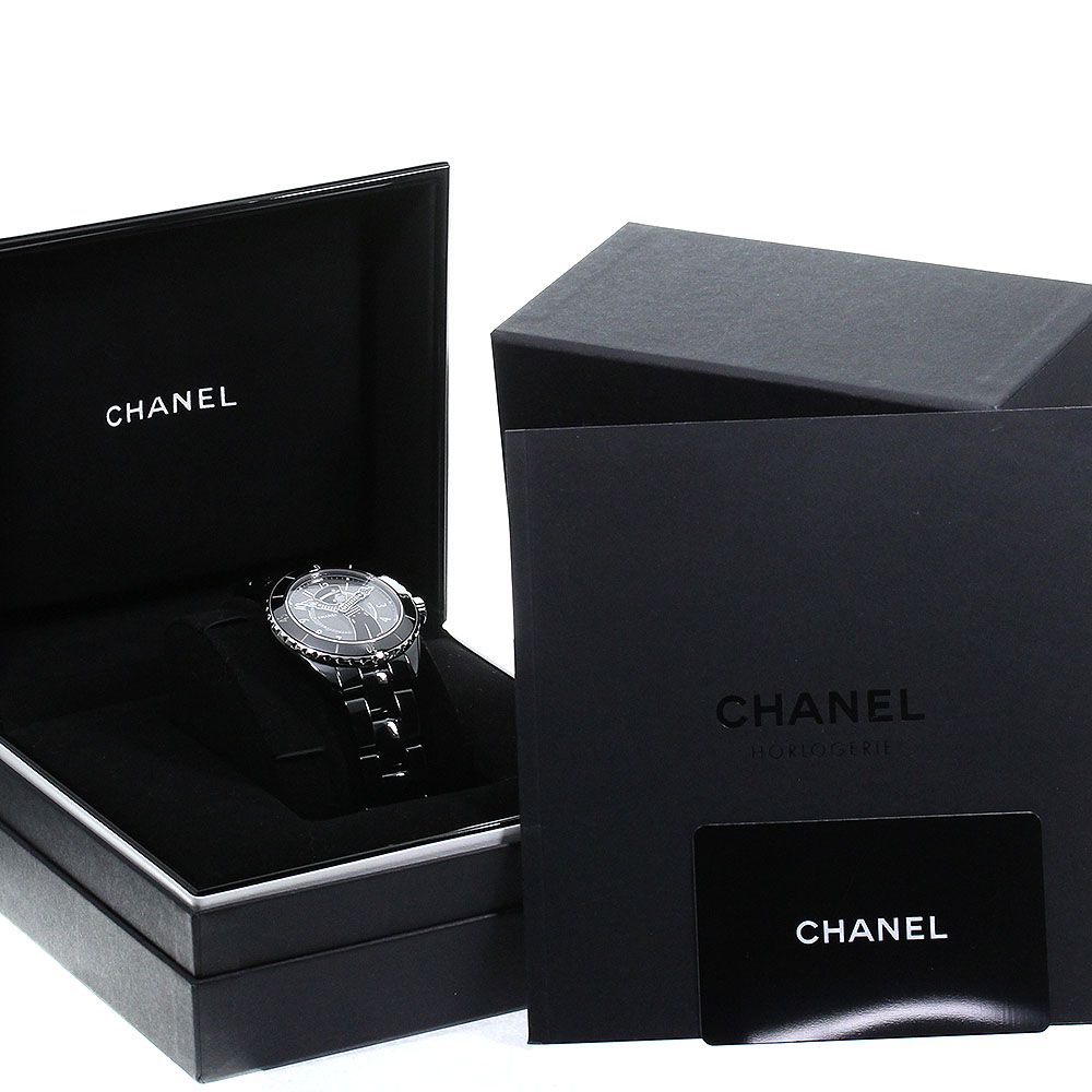 シャネル CHANEL H7609 マドモアゼル J12 ラ パウザ限定 黒セラミック