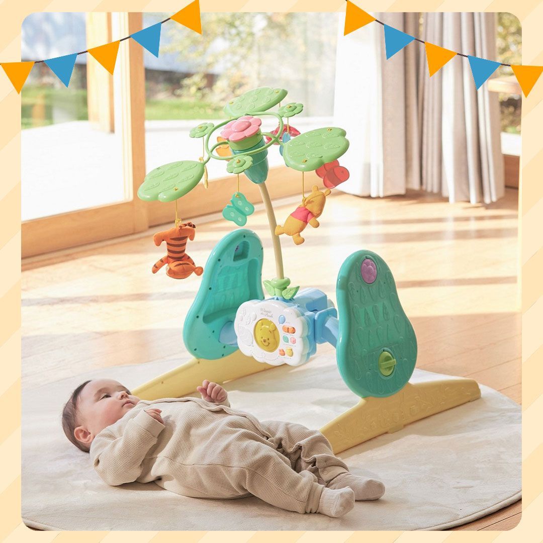  タカラトミー えらべる回転 6 WAYジムにへんしんメリー プラス ベッドメリー くまのプーさん メリージム プーメリー ディズニー ぬいぐるみ プー おもちゃ 赤ちゃん 新生児 ベビー 出産祝い ギフト WAY メリープラス ベビージム ベビー キッズおもちゃ