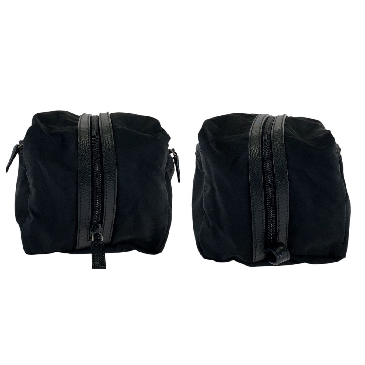 PRADA プラダ テスート サフィアーノレザー 三角ロゴプレート ブラック