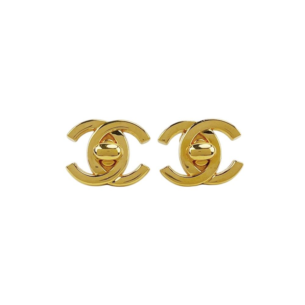 □美品□ヴィンテージ□ シャネル ココ ターンロック イヤリング