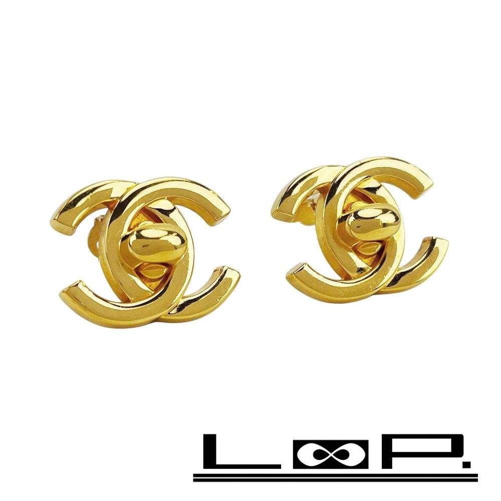 □美品□ヴィンテージ□ シャネル ココ ターンロック イヤリング