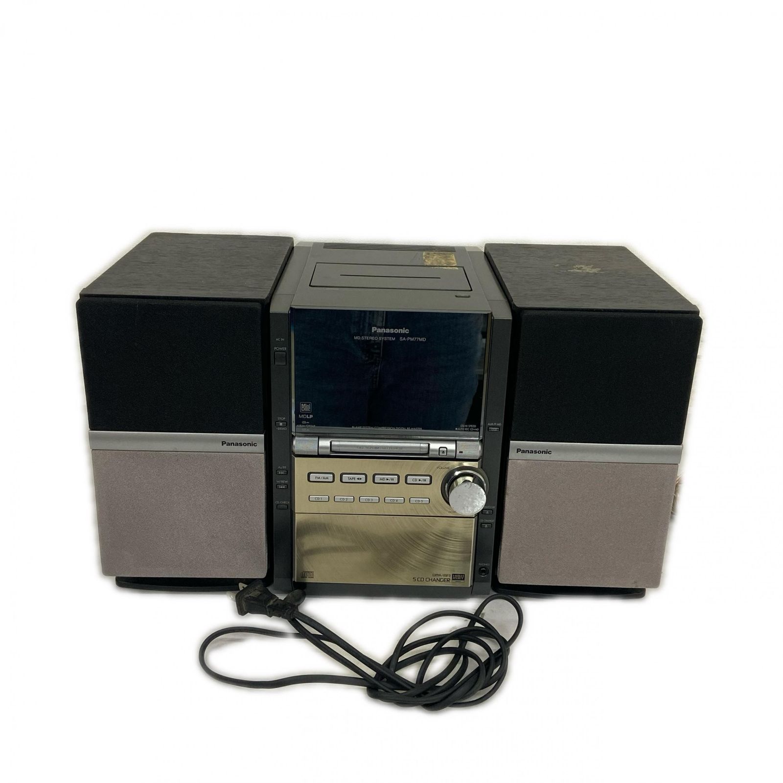 Panasonic パナソニック システムコンポ スピーカー MP 3 SA-PM 77 MD SB-PM オーディオ機器 シルバー ブラック