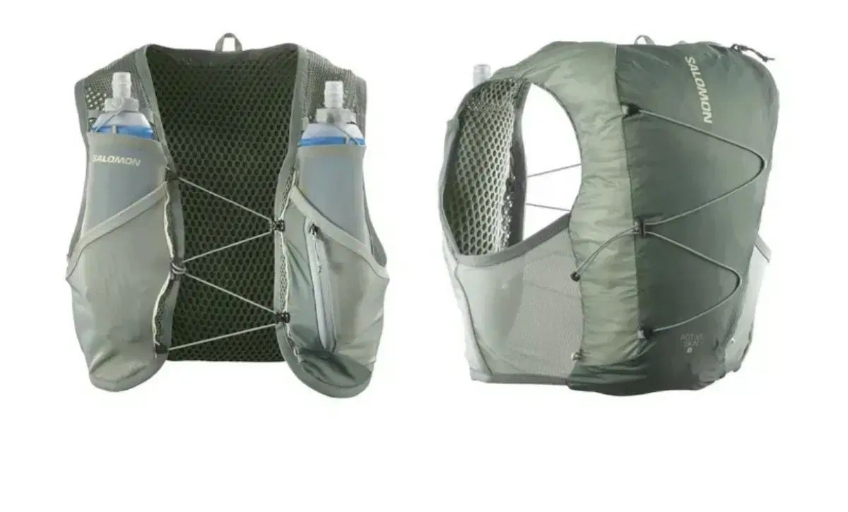 SALOMON サロモン アクティブ スキン 4 グレーカーキ M フラスコ含む
