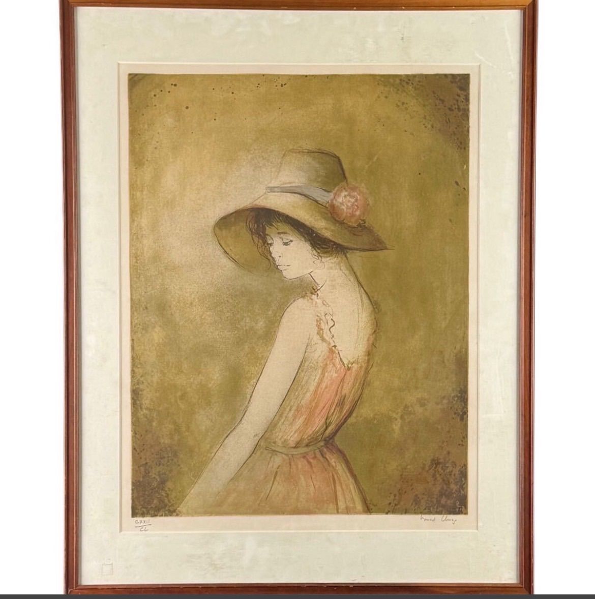 ベルナール・シャロワ 「パールのネックレス」 リトグラフ 15号 限定