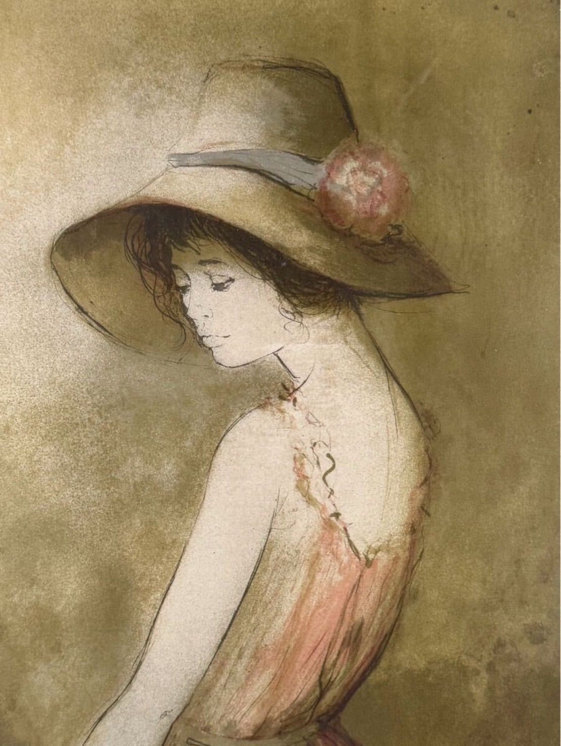 ベルナール・シャロワ 「パールのネックレス」 リトグラフ 15号 限定