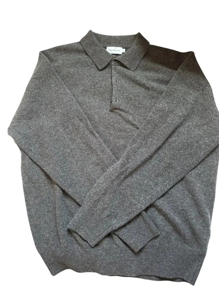 ステディエブリウェア リラックスド ウール カシミア ニット ダークグレー 2