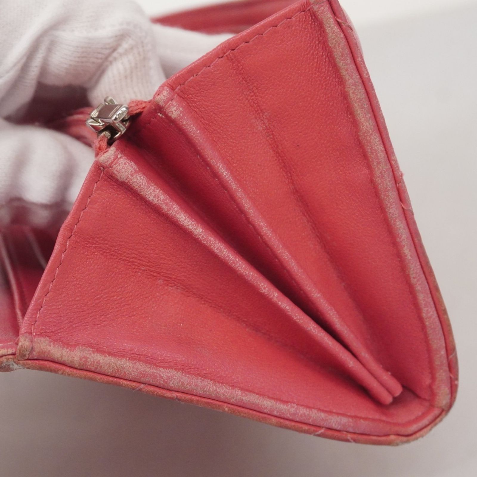 シャネル(Chanel) シャネル 長財布 マトラッセ ラムスキン ピンク