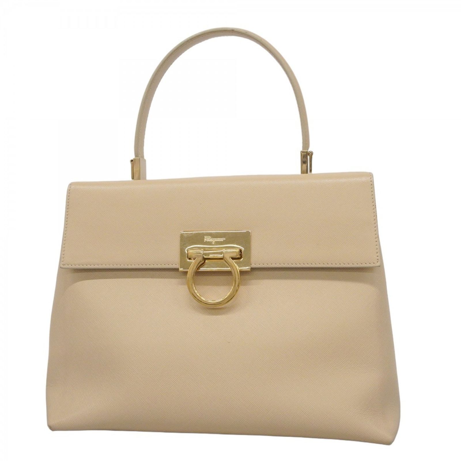 サルヴァトーレ フェラガモ Salvatore Ferragamo サルヴァトーレフェラガモ ハンドバッグ ガンチーニ レザー ベージュ レディース