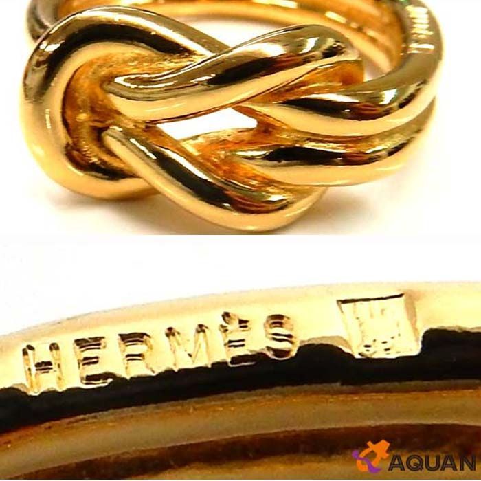 HERMES エルメス アタメ スカーフリング 真鍮 ゴールド スカーフ留め