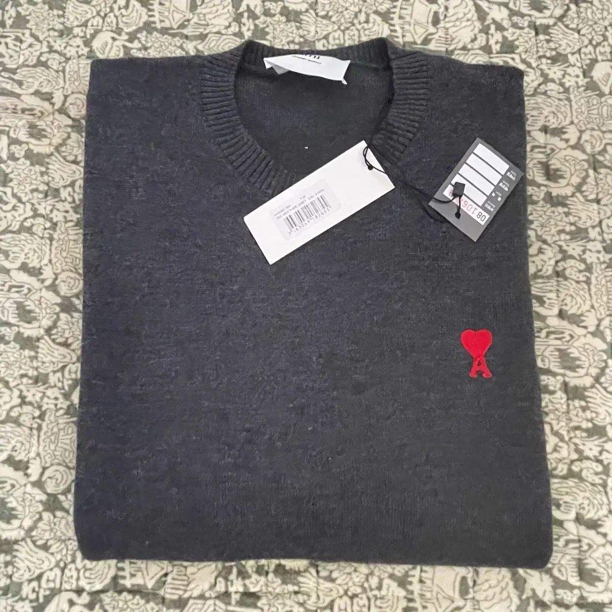 アミ スモールハート ニット グレー M サイズ