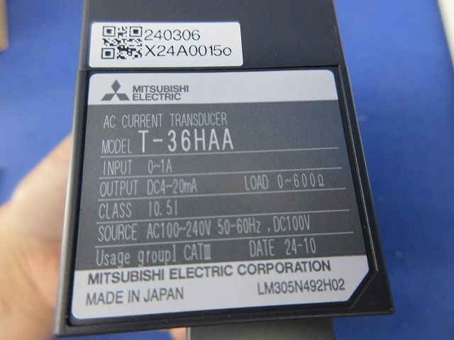 電力管理用計器 交流電流トランスデューサ T-36 HAA