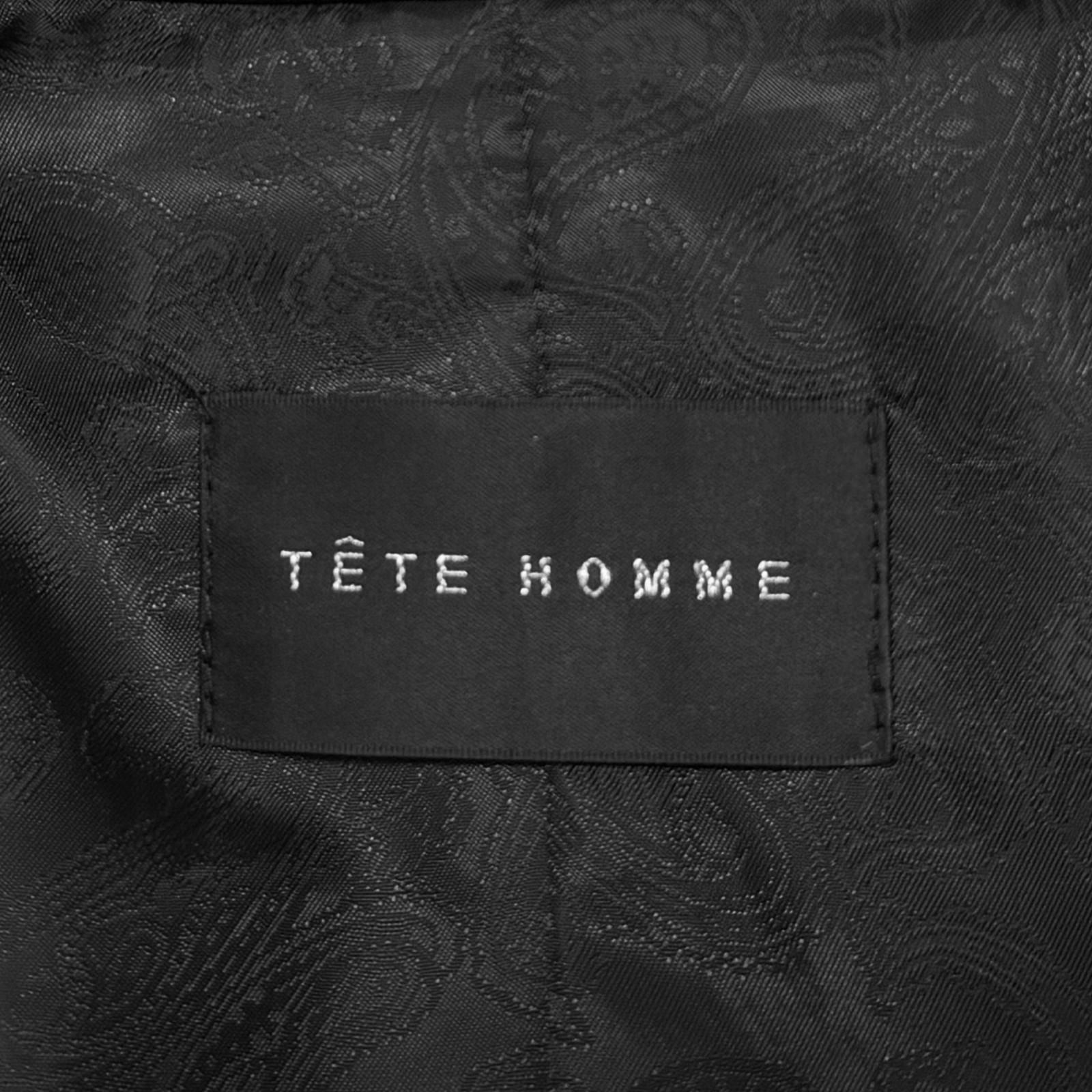 参考上代69300円 TETE HOMME AMFステッチ ゴート レザージャケット
