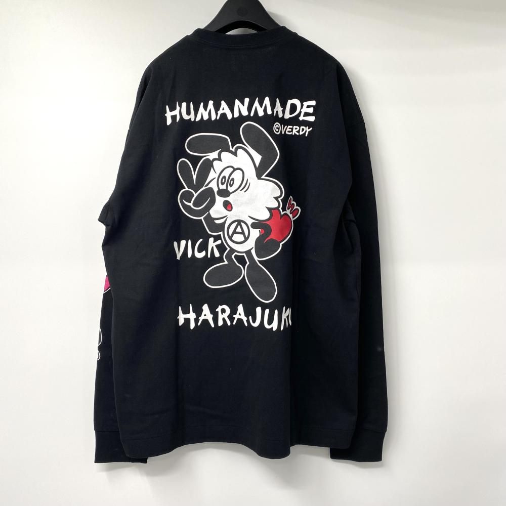 中古】HUMAN MADE × VERDY VICK Long Sleeve Tシャツ サイズXL 長袖