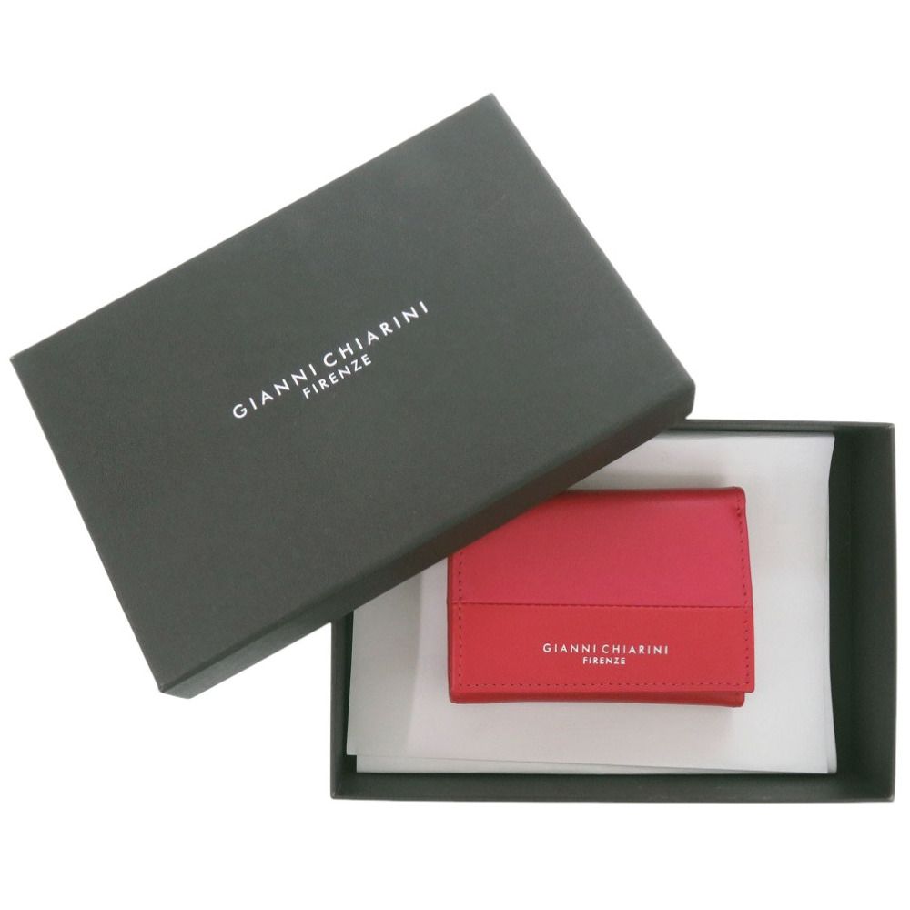 ジャンニ キアリーニ コンパクトウォレット レザー レッド 三つ折り財布 赤 0690 GIANNI CHIARINI