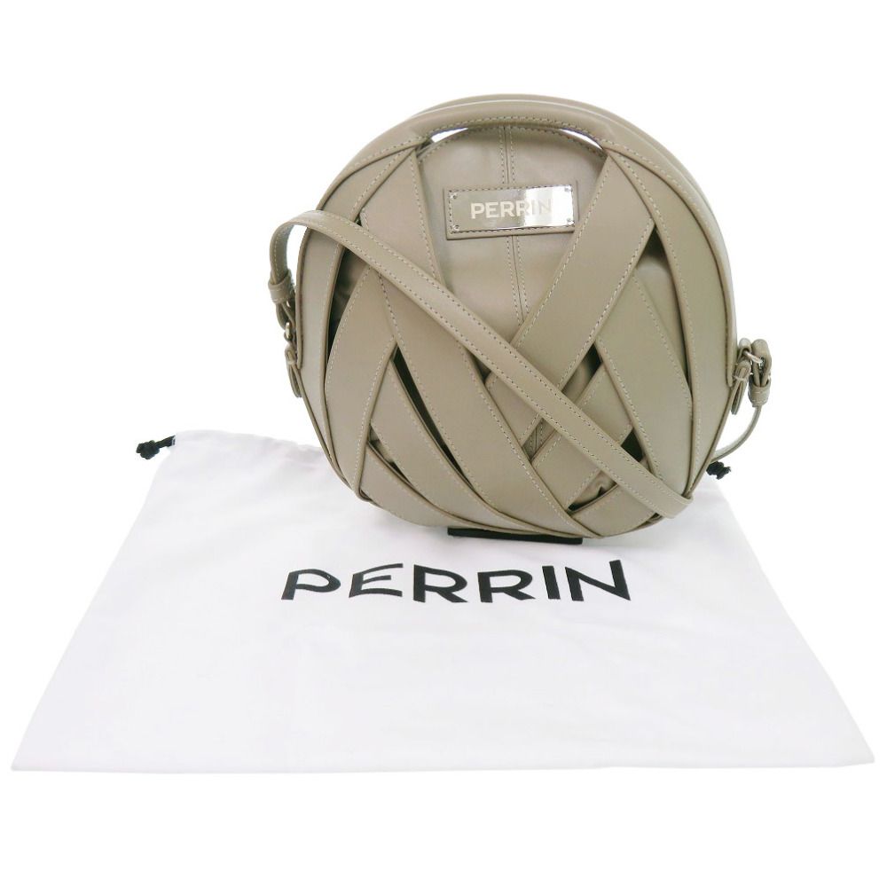 ペラン パリ パニエ PANIER レザー ベージュ ショルダーバッグ 0940 PERRIN PARIS