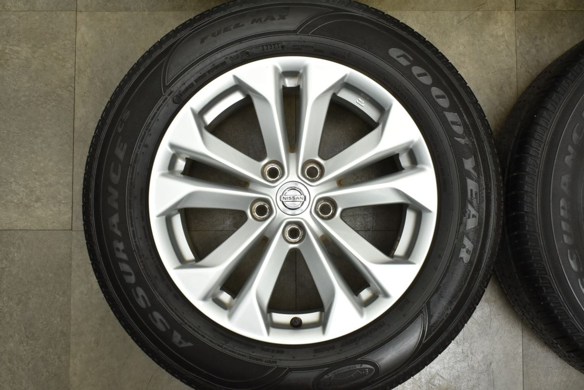 ホイール程度良好 ニッサン T 32 エクストレイル 17 in 7 J 45 PCD 114 3 グッドイヤー アシュアランスCS 225 65 R 交換用 車検用