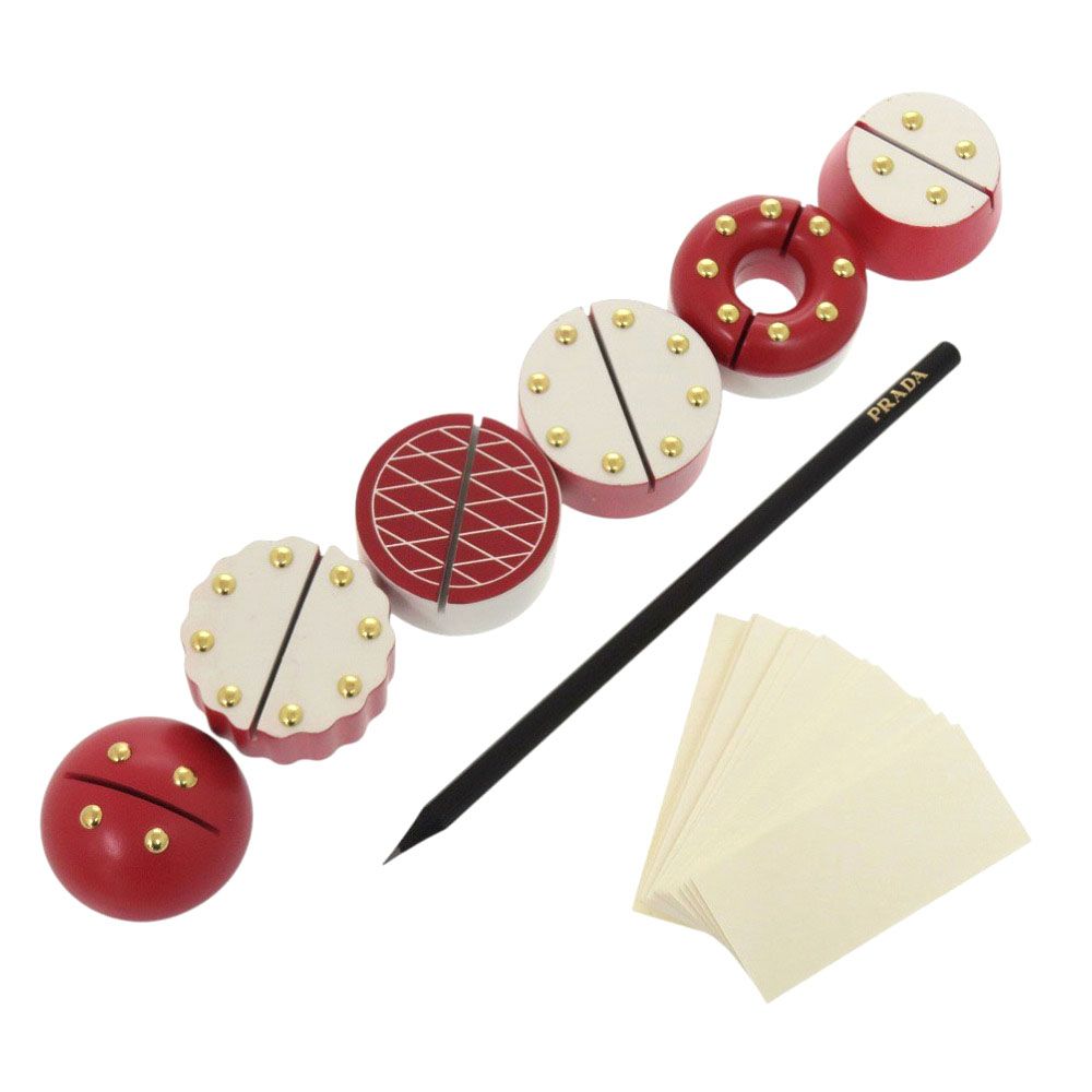 プラダ メモ立て 鉛筆 レッド ウッド 赤 1096 PRADA