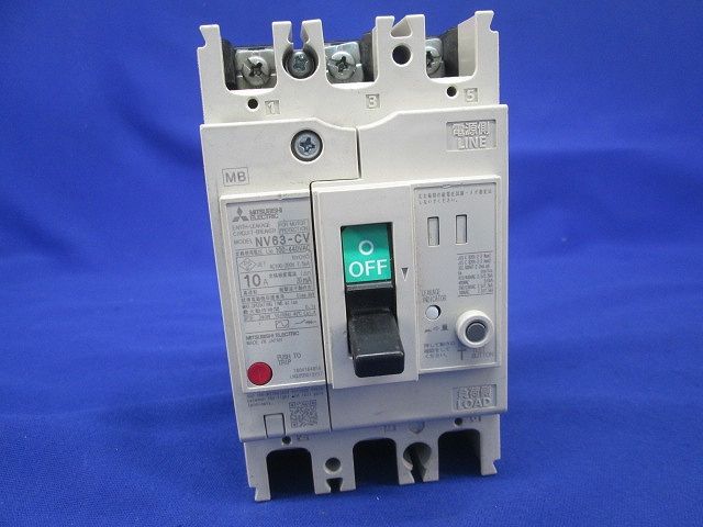漏電遮断器3 P 3 E 10 A NV 63 CV