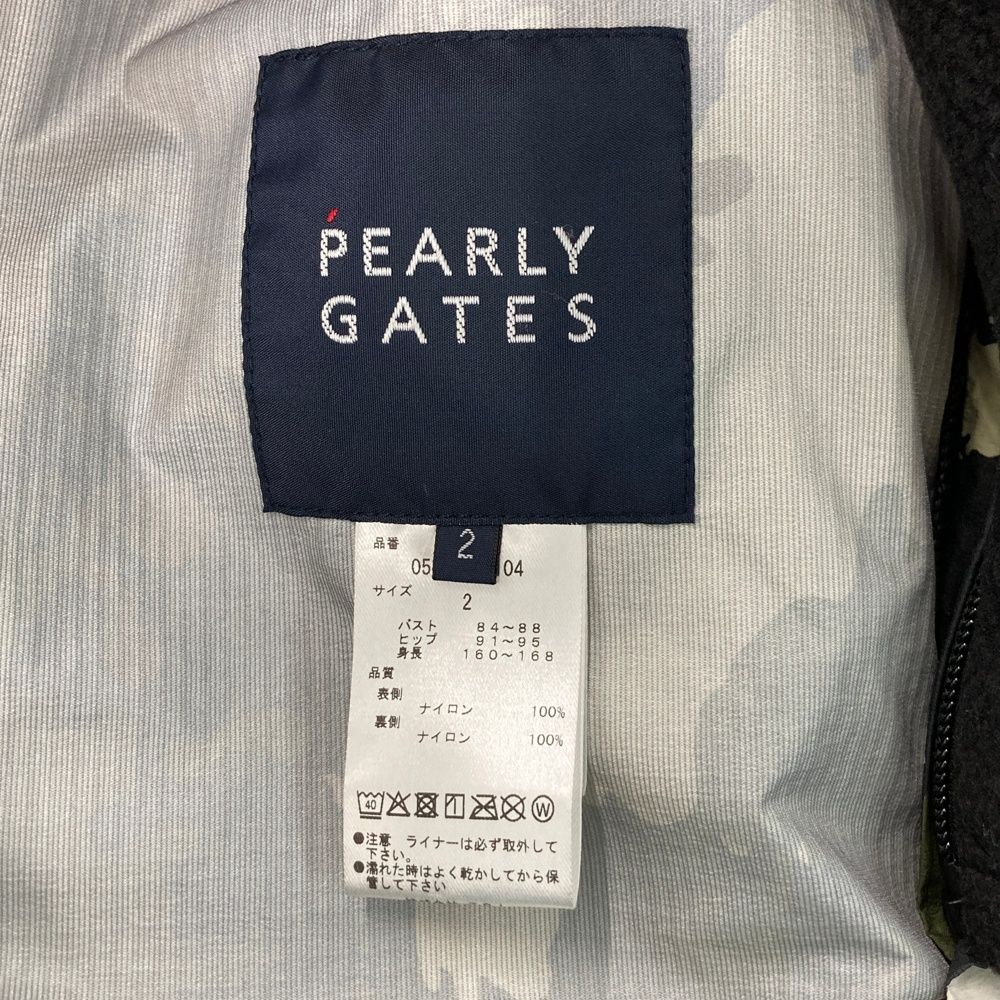 サイズ：2 PEARLY GATES パーリーゲイツ フリースベスト 2WAY ジップ