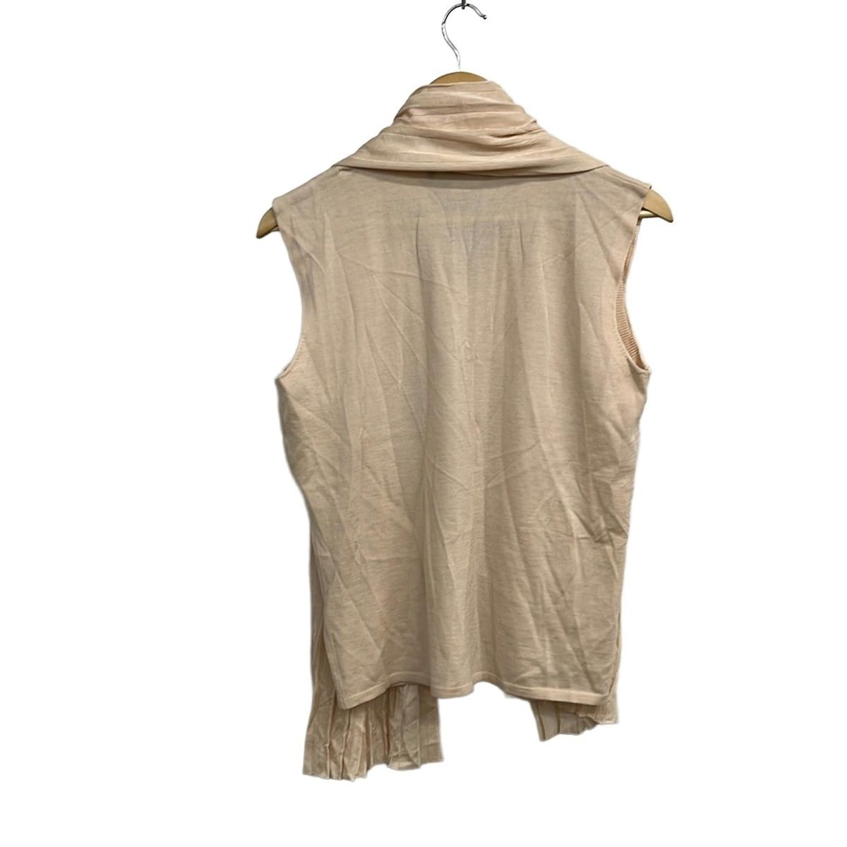 FERRAGAMO|SalvatoreFerragamo サルバトーレフェラガモ ノースリーブセーター サイズXL レディース - ピンクベージュ