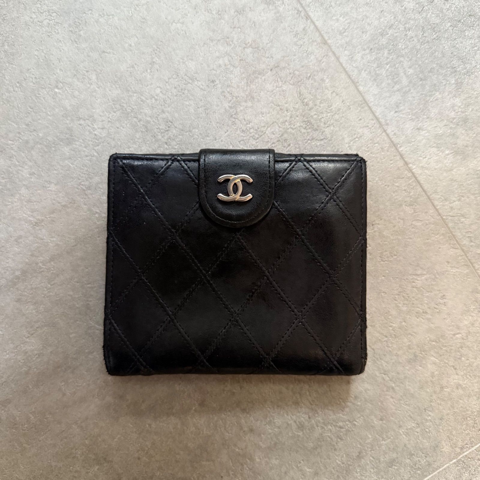 CHANEL シャネル ビコローレ Wホック 二つ折り財布 コンパクト