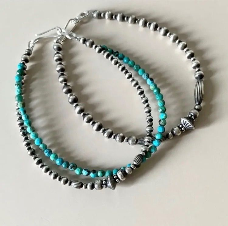 天然ターコイズの2連ブレスレット19