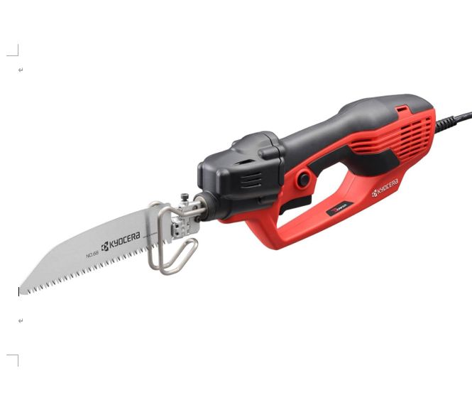 動作品 RYOBI リョービ 現京セラ ASK-1010 電気のこぎり 充電池無し 延長ケーブル 替え刃付き 310 v 02