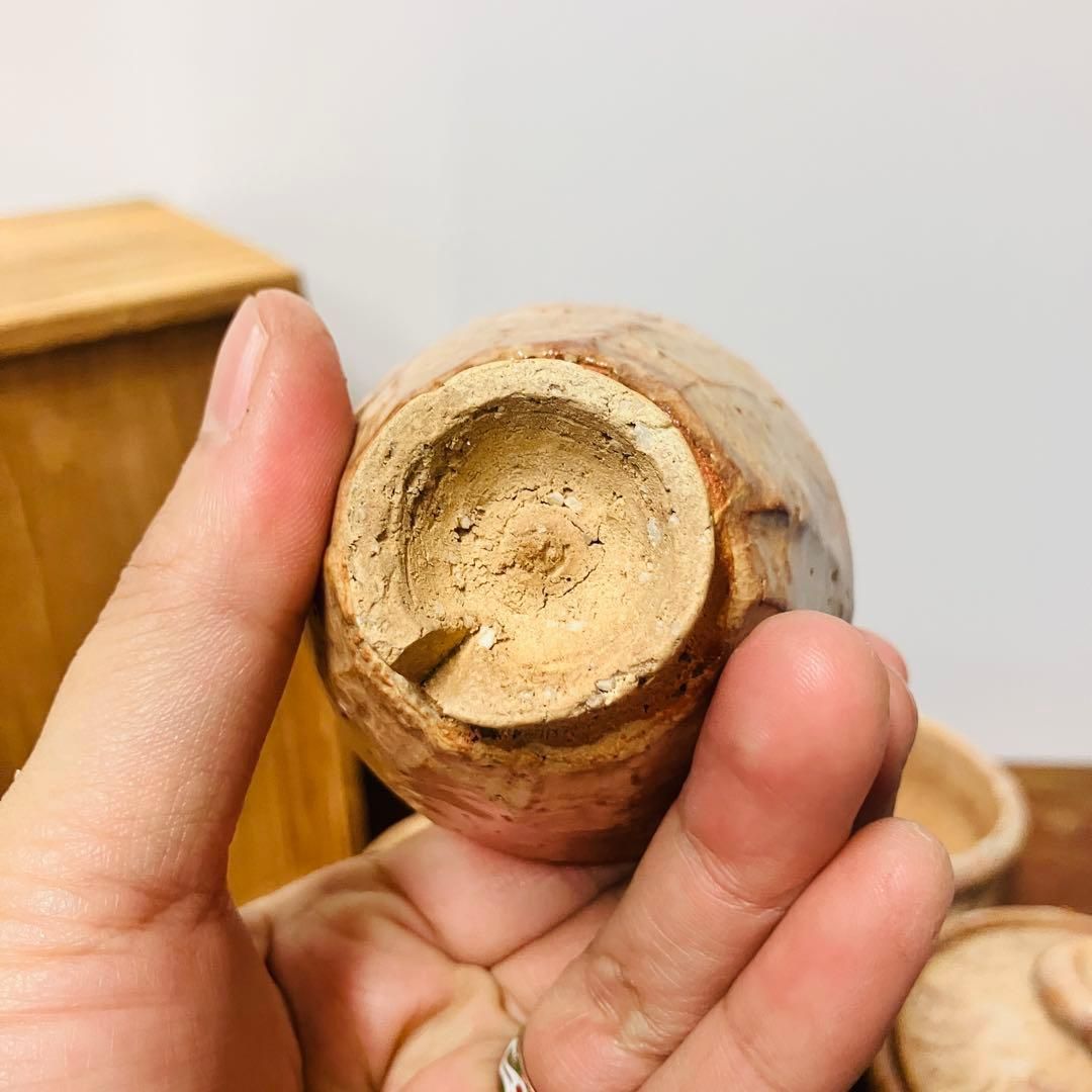 萩焼 茶器 宝瓶・湯冷し・茶碗4客 指月窯・波多野善蔵 日展作家 蚤の市