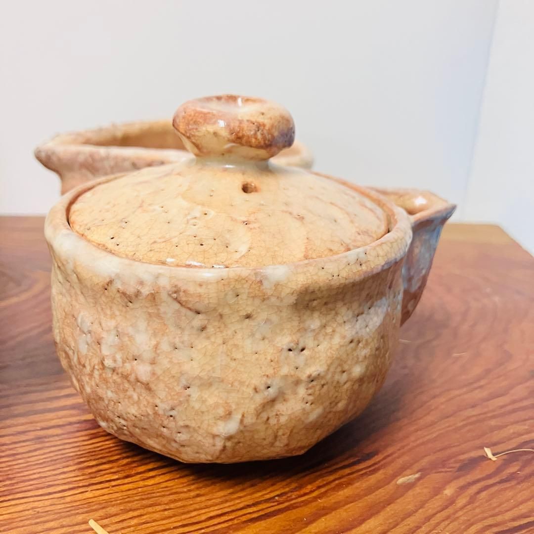 萩焼 茶器 宝瓶・湯冷し・茶碗4客 指月窯・波多野善蔵 日展作家 蚤の市