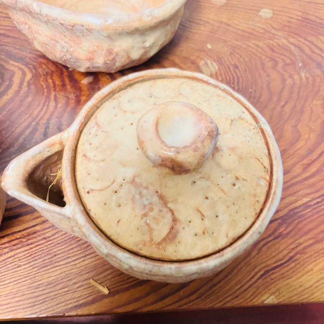 萩焼 茶器 宝瓶・湯冷し・茶碗4客 指月窯・波多野善蔵 日展作家 蚤の市