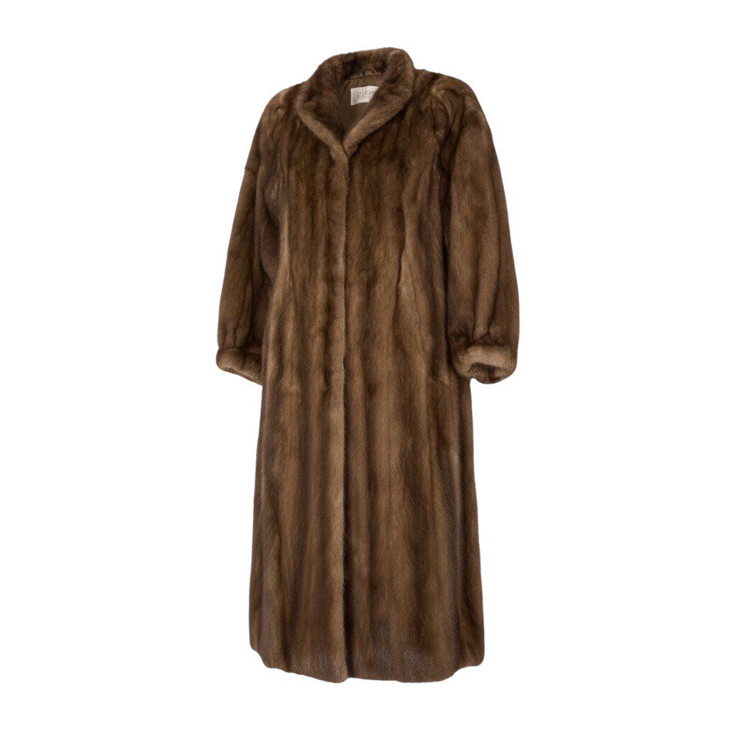 32k28 【美品】CHERMINETTE ミンクコート ロングコート サイズ11号