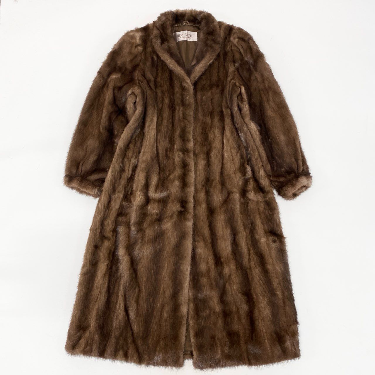 32k28 【美品】CHERMINETTE ミンクコート ロングコート サイズ11号