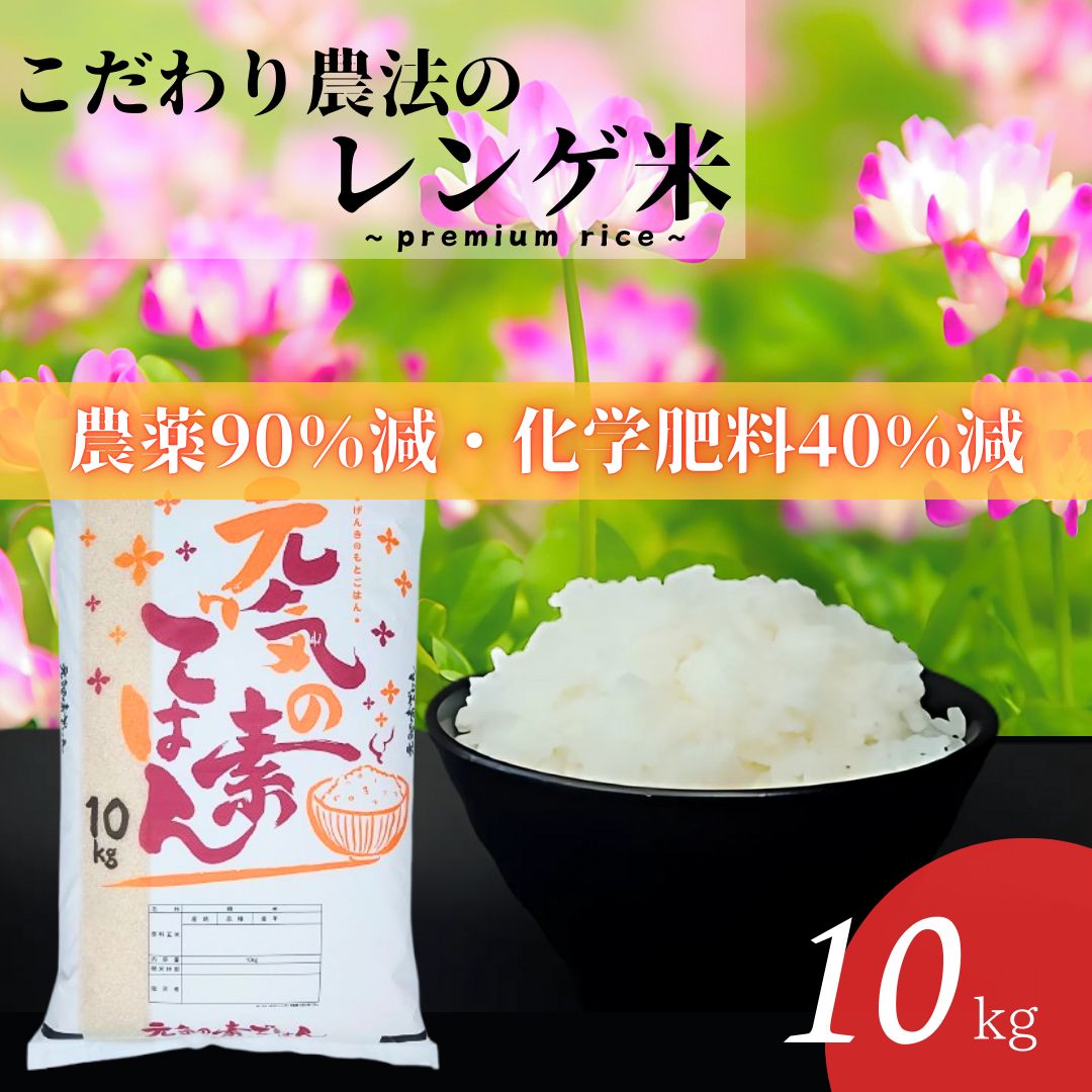 れんげ農法プレミアム米 ヒノヒカリ 10kg｜令和7年産 新米｜福岡県産