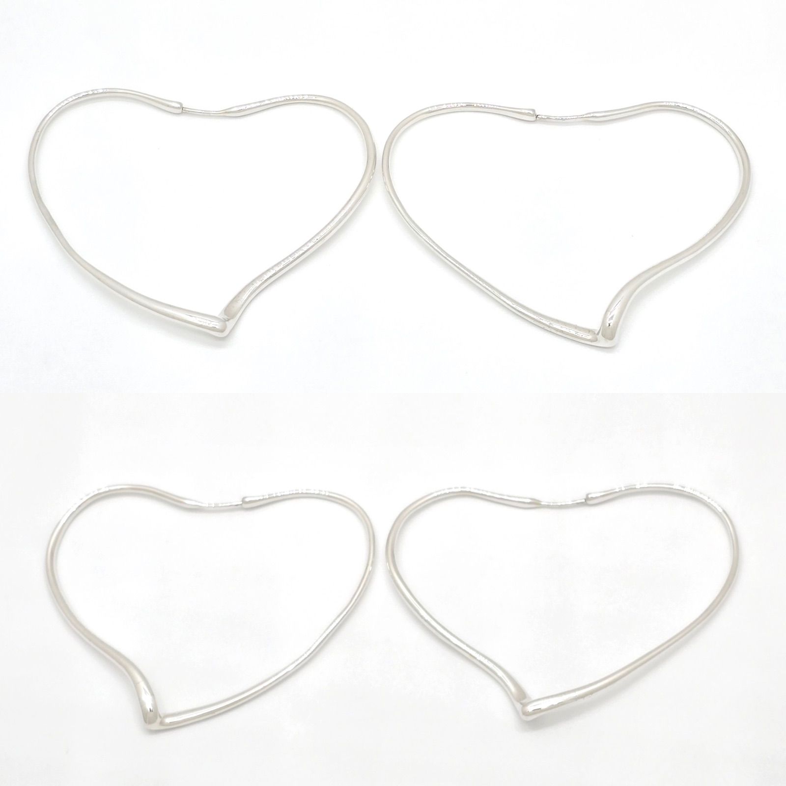 Tiffany / オープンハート フープピアス スターリングシルバー 楽天