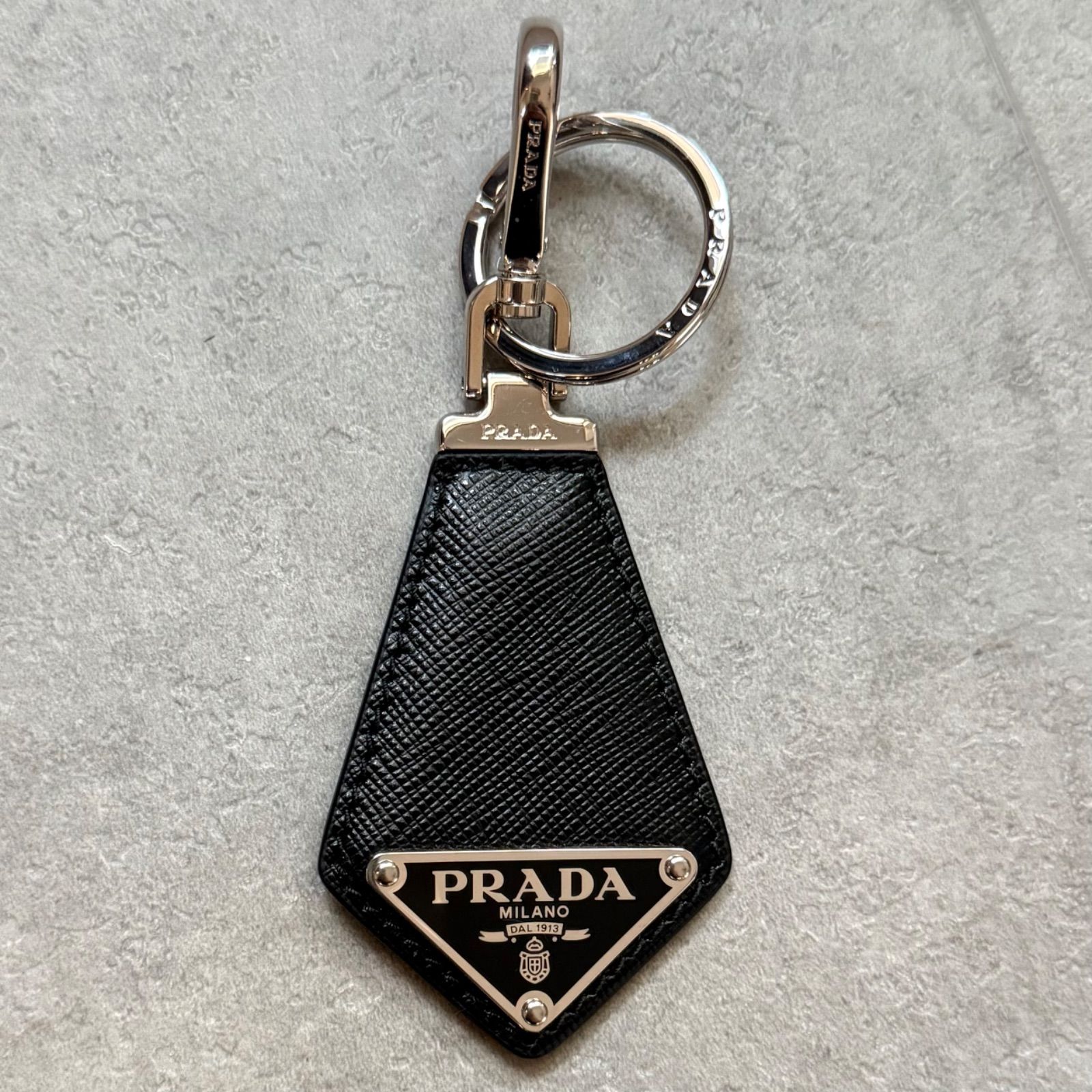 極美品 PRADA プラダ 2PP041 メタル×レザー サフィアーノレザー
