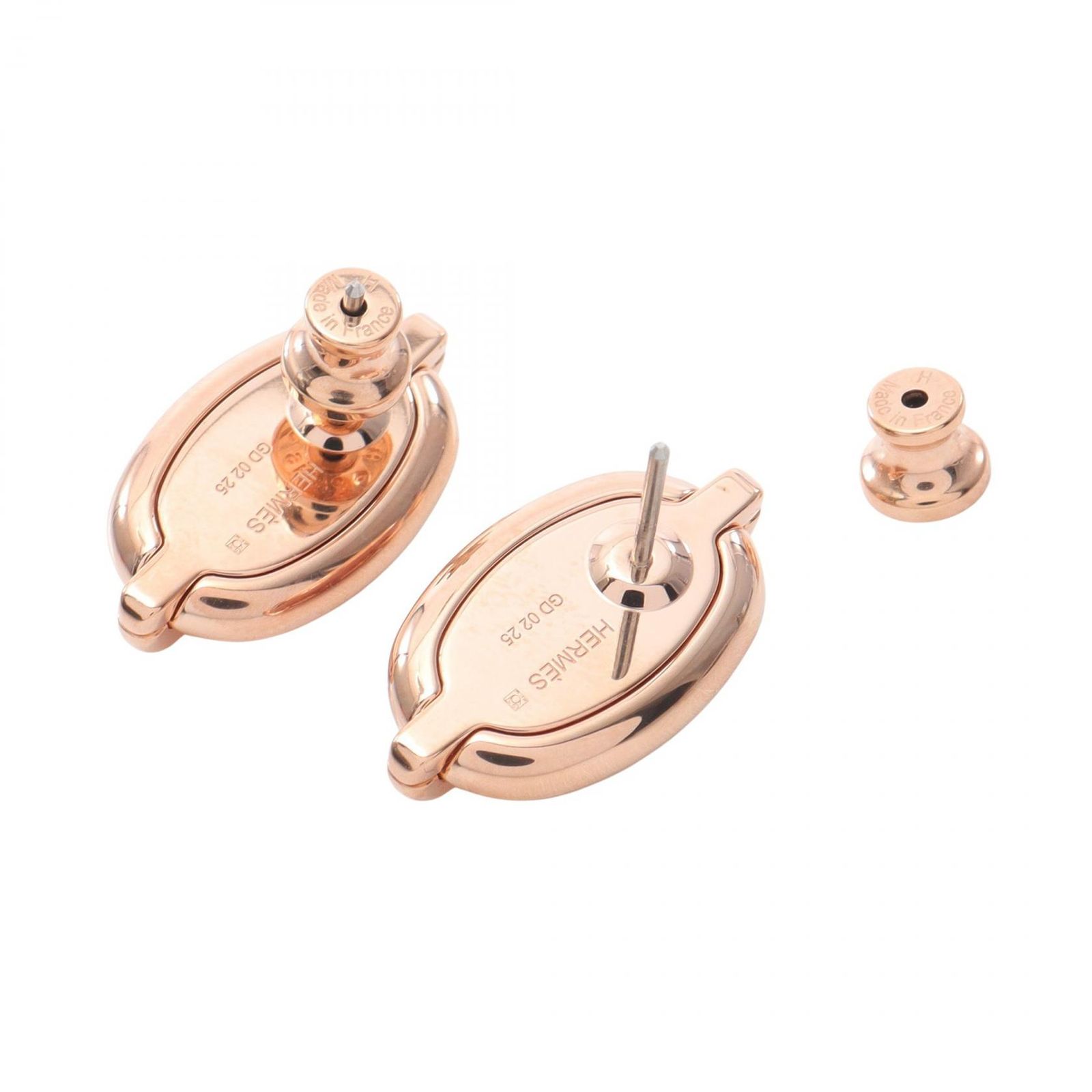 エルメス HERMES ピアス ミニ マイヨン ローズボーテ GP ゴールドメッキ レディース A