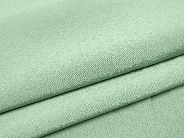 平和屋着物●上質な色無地 山葵色 正絹 hy