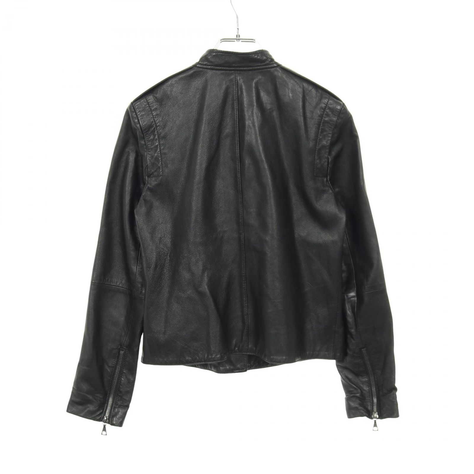 セオリー theory ブルゾン シングルライダースジャケット 7160823 ブラック レザー レザージャケット 17 SS レディース A