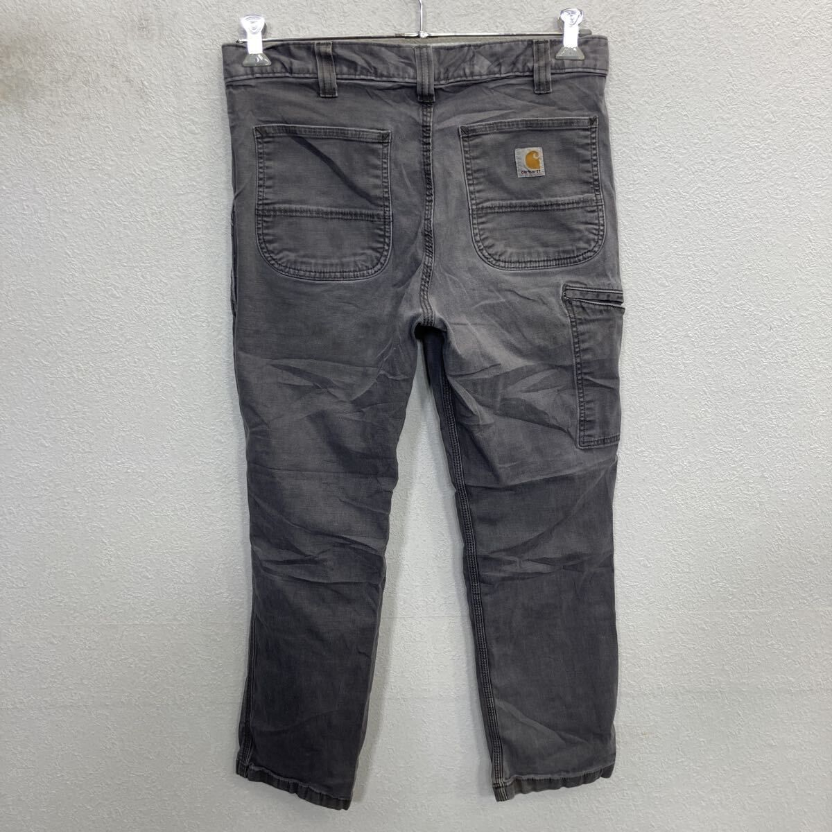 カーハート Carhartt ワークパンツ W33 ペインターパンツ グレー 古着 