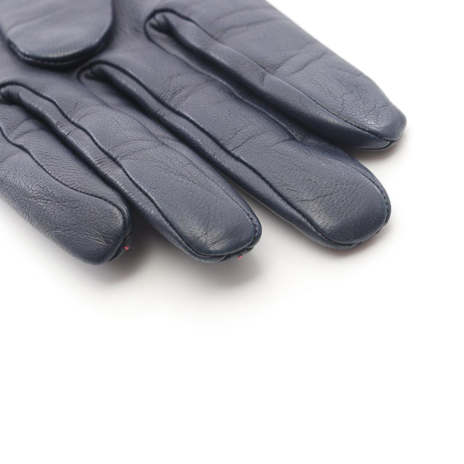 エルメス HERMES 手袋 ネイビー ラムスキン（羊革） グローブ