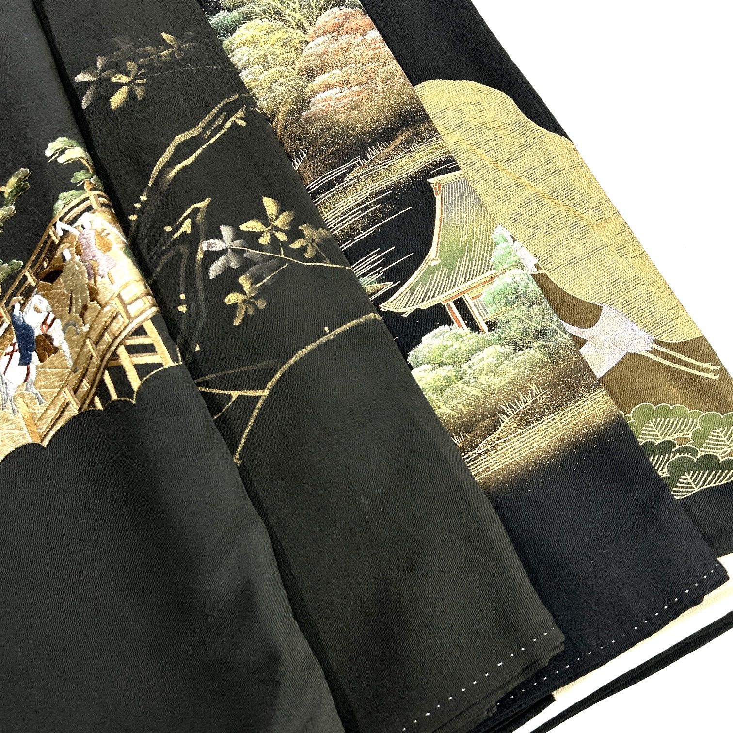 黒留袖 4枚 正絹 着物まとめ売り 同梱購入歓迎 リメイク用 着付け練習