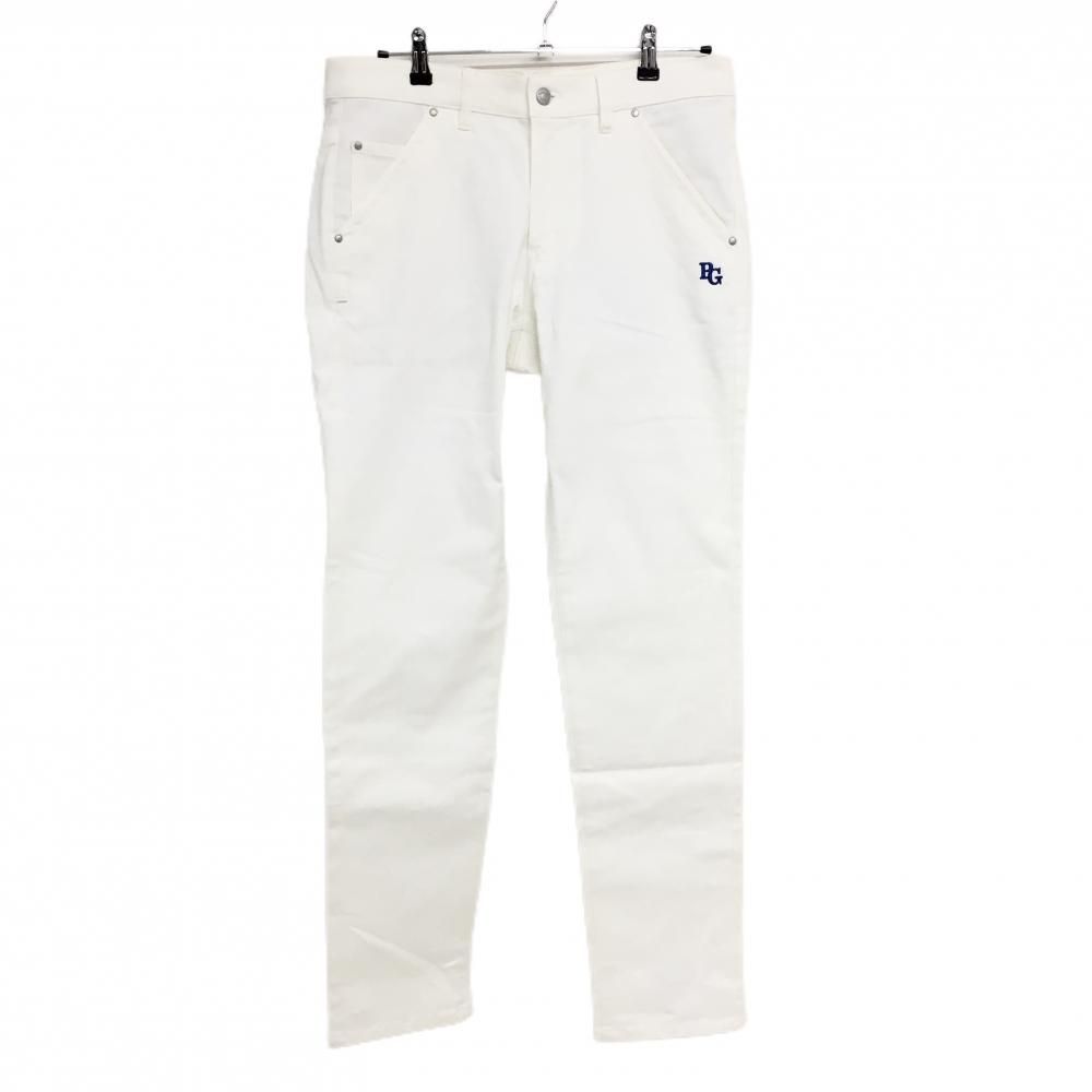 【未使用】パーリーゲイツ ウェア　メンズ　サイズ：5(L) 美品】パーリーゲイツ パンツ 白 ロゴ刺しゅう メンズ 5(L) ゴルフ