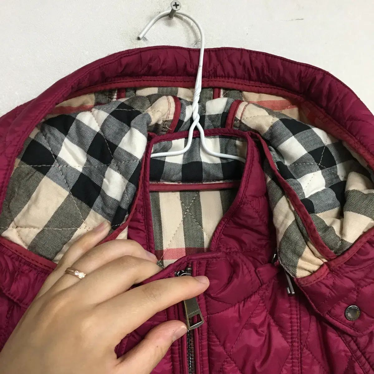 バーバリー キッズ キルティング フード ジャケット