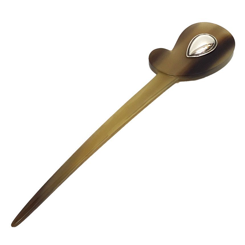 セール エルメス かんざし バッファローホーン ヘアーピック aq6595