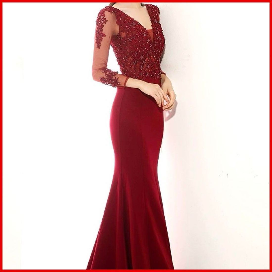 25年 ♥ 小花柄のデザインが大人可愛い 長袖イブニングドレス