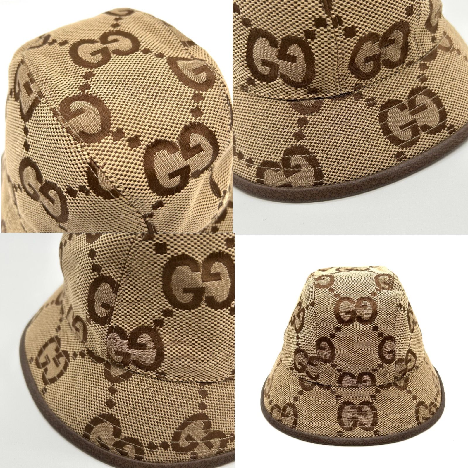 GUCCI グッチ バケットハット ジャンボGG M 681256 ベージュ