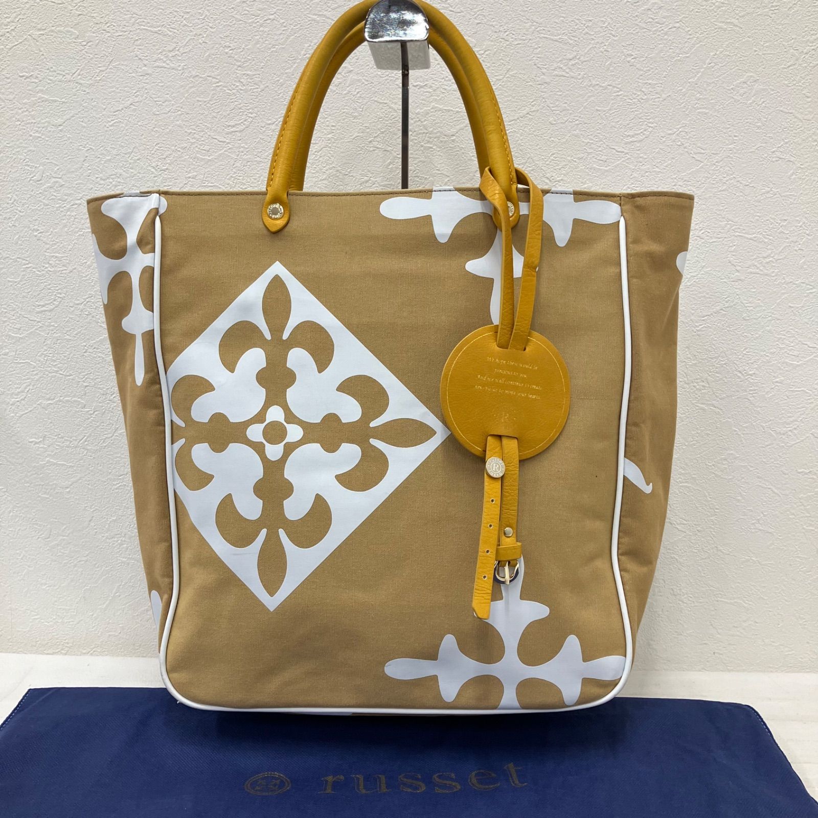 レディース 新品 未使用 ラシット トートバッグ ブラウン ビッグロゴ 