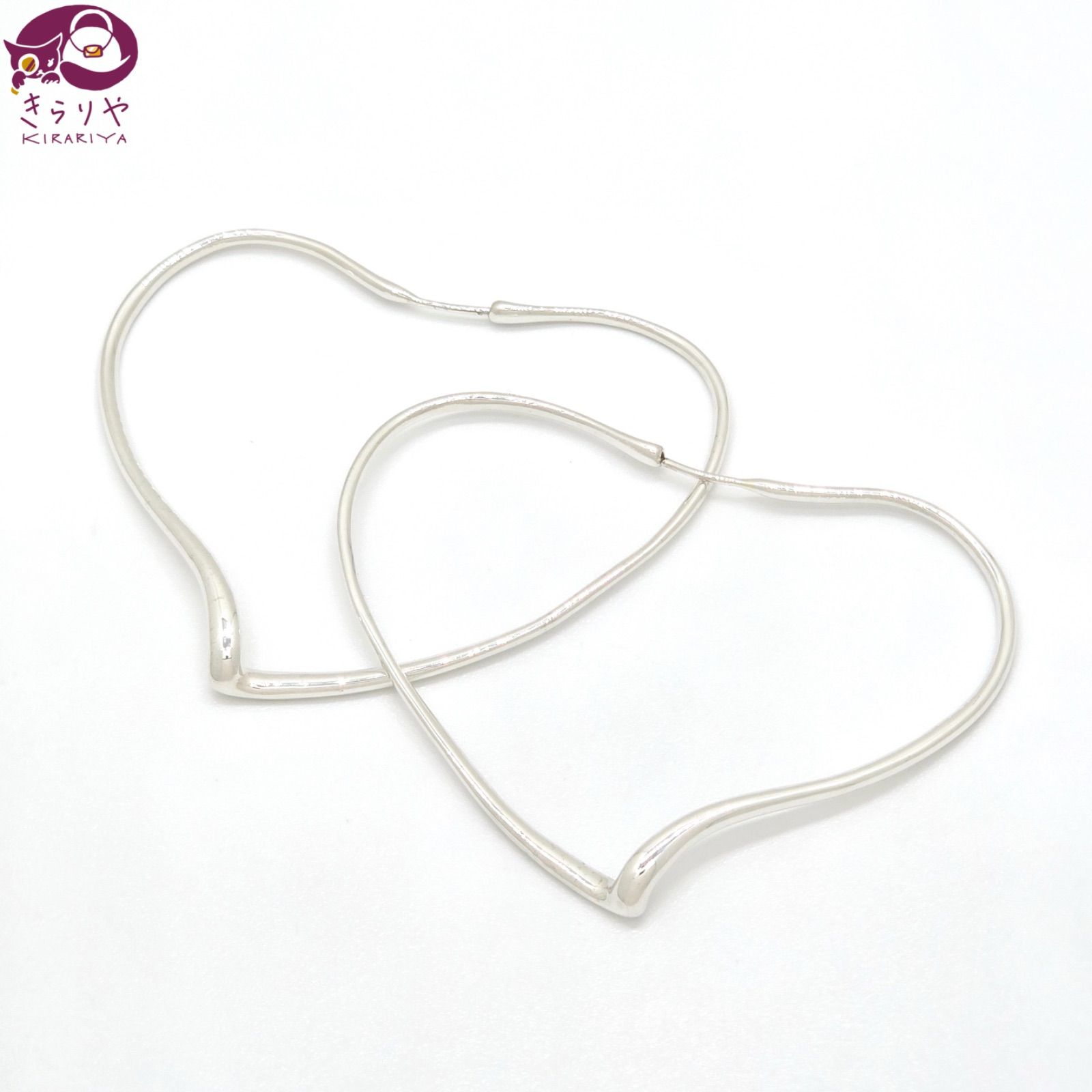 TIFFANY&CO. ティファニー オープン ハート フープ ピアス ラージ 両耳